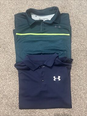 Under Armour Navy Polo and Teal Gradient Polo Bundle